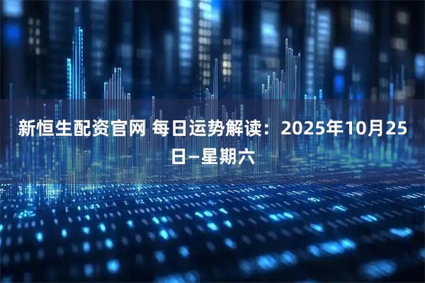 新恒生配资官网 每日运势解读：2025年10月25日—星期六